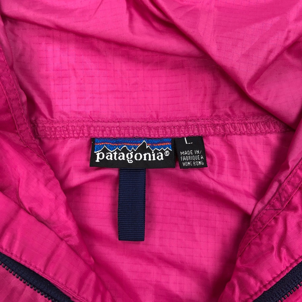 Vintage Patagonia Colorblock Anorak Windbreaker Pink Blue Ripstop Large - Picture 3 of 11